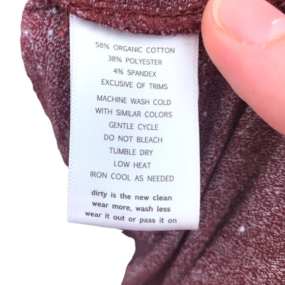 Toad & Co Women's Deep Mauve Crew-Neck 1/2 Sleeve Organic Cotton Midi Dress S - Picture 5 of 9